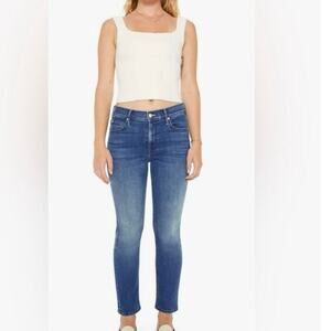 Mother Petite The Lil Mid Rise Dazzler Ankle Jeans Nothing Between Us Size 31